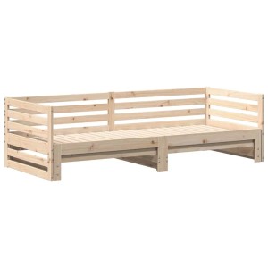 vidaXL Tagesbett mit Ausziehbett ohne Matratze 80x200 cm 868188