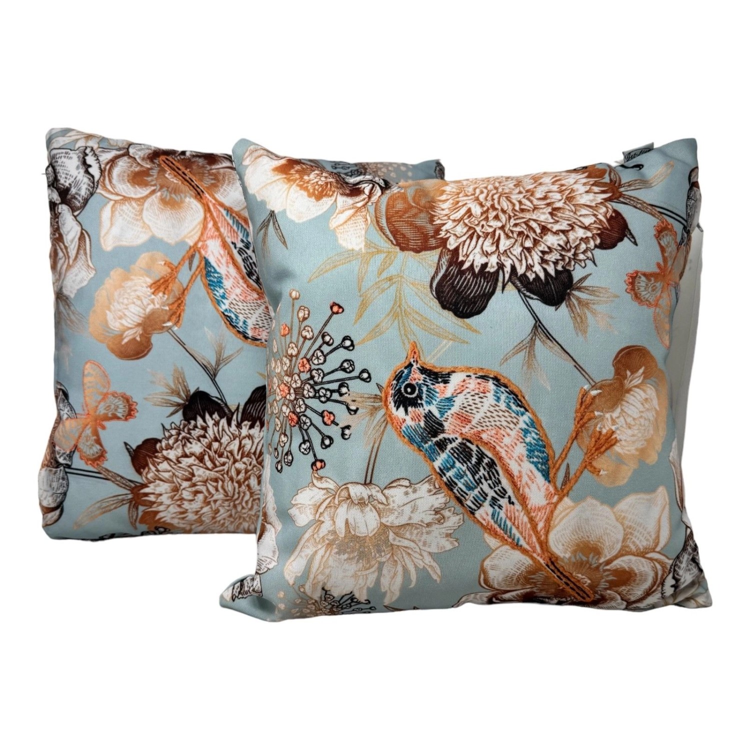 Jet-Line Outdoor Dekokissen 2er Set Vogel Braun/Bunt 40 x 40 cm günstig online kaufen