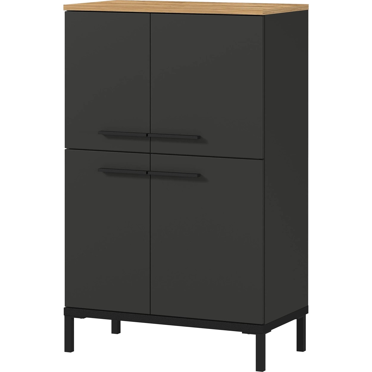Germania Kommode GW-YONKERS 2643 Graphit Navarra-Eiche B60 cm H97 cm T34 cm