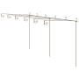 DELUKE Pergola Aus Eisen RITTO 6x3x2,5m Antik-Braun Rankhilfe Pergola Aus Metall Bausatz Freistehend Sonnenschutz Gartendeko Gartenpergola