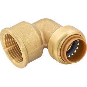 Steck-Winkel aus Messing, 18 mm x 24,1 mm (Rp 3/4) für Heizung und Wasserinstallation.