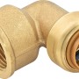 Steck-Winkel aus Messing, 18 mm x 24,1 mm (Rp 3/4) für Heizung und Wasserinstallation.