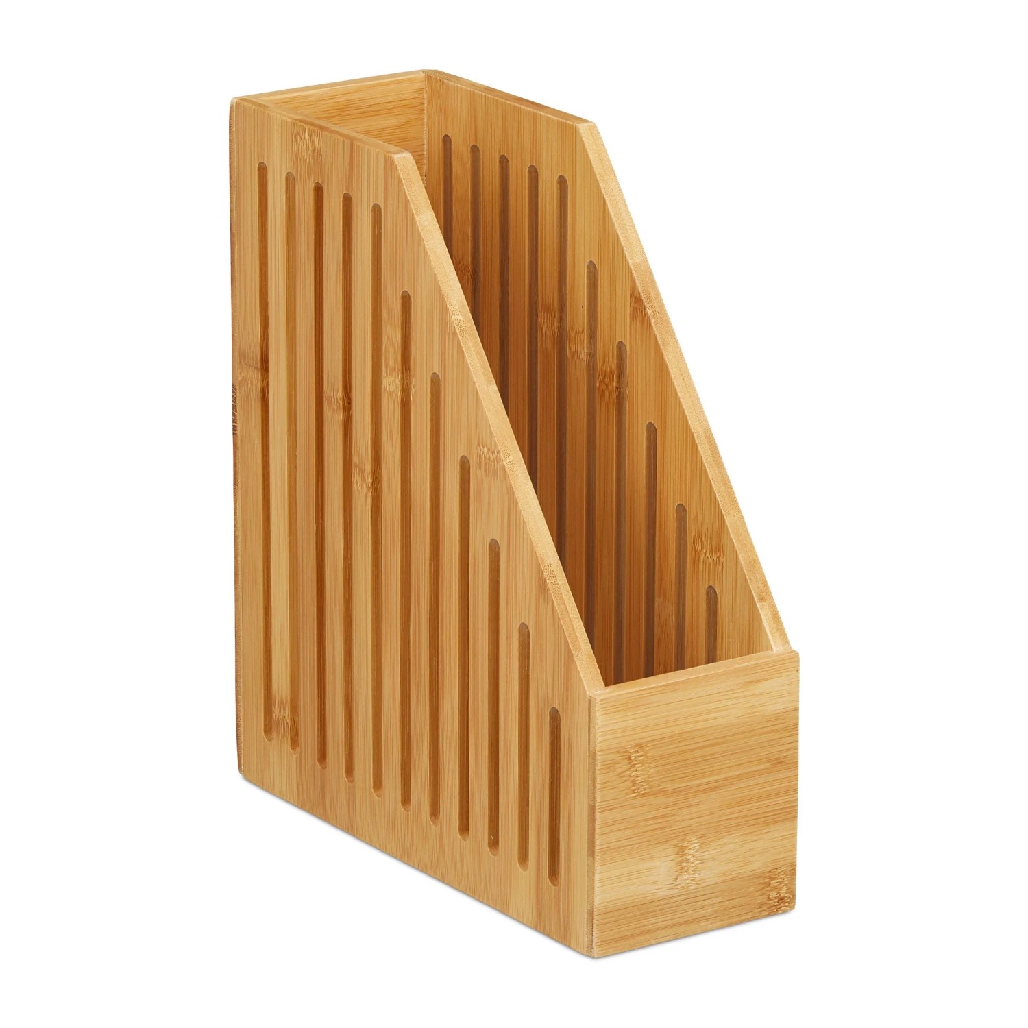 Relaxdays Stehsammler Bambus Natur A4 30 cm x 10 cm x 26,5 cm 0,9 kg