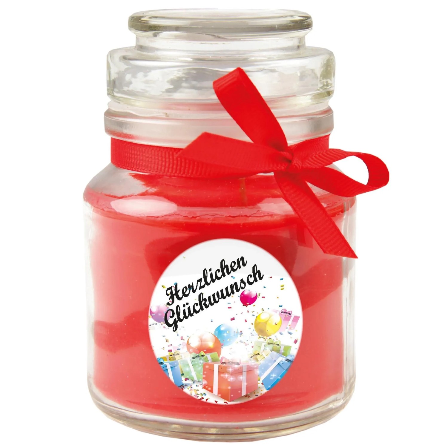 HS Candle Duftkerze & Bonbon Glas Geburtstag Rose Rot günstig online kaufen