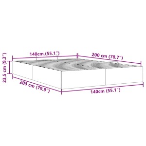 vidaXL Ottoman-Bett ohne Matratze Weiß 140x200 cm Kunstleder 3310805