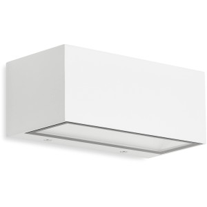 Weiße Telefunken LED-Außenleuchte Monaco, 2x6W, moderne Wandleuchte für den Außenbereich.