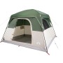 Grünes und beiges vidaXL Campingzelt für 4 Personen, wasserdicht, mit offenem Eingang. Robustes Outdoor-Zelt.