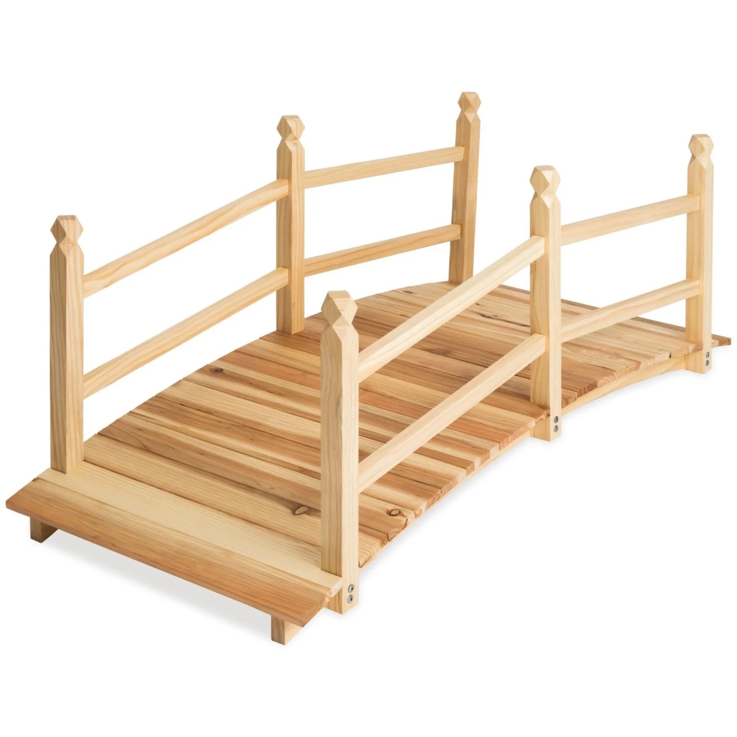 Tectake Gartenbrücke Cantara Aus Holz Wetterfest  137 x 58 x 58 cm Braun