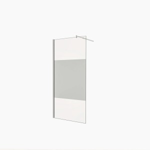 Duschparadies 200cm Wandprofil mit Stabilisierungsstange Stabilisator Ausziehbar 70-120cm Für 6-10mm Glas Walk-in Dusche Glas Seitenwand Chrom