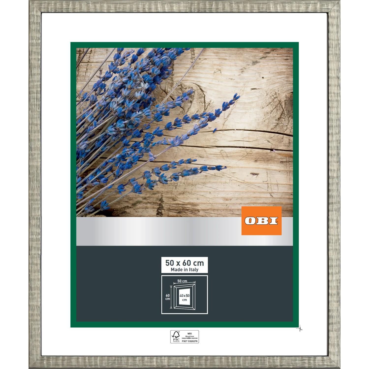 OBI silberner Bilderrahmen 50 x 60 cm kaufen bei OBI