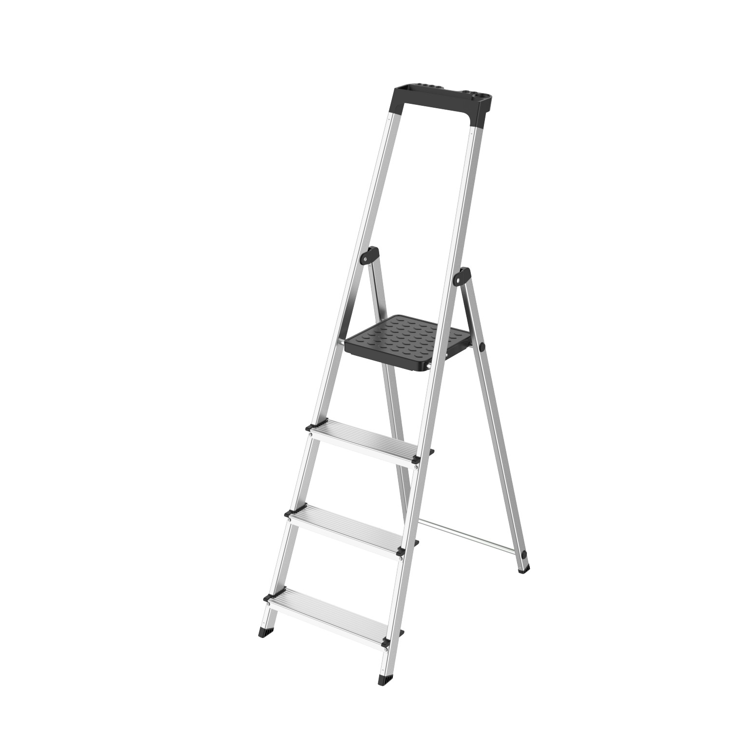 Casa Si Klapptrittleiter Casa Step 4 Stufen 145 cm x 43 cm x 12 cm Silber günstig online kaufen