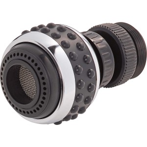 Wasserspar-Küchenbrause M22/M24, verchromt und schwarz, für Spültischarmatur.