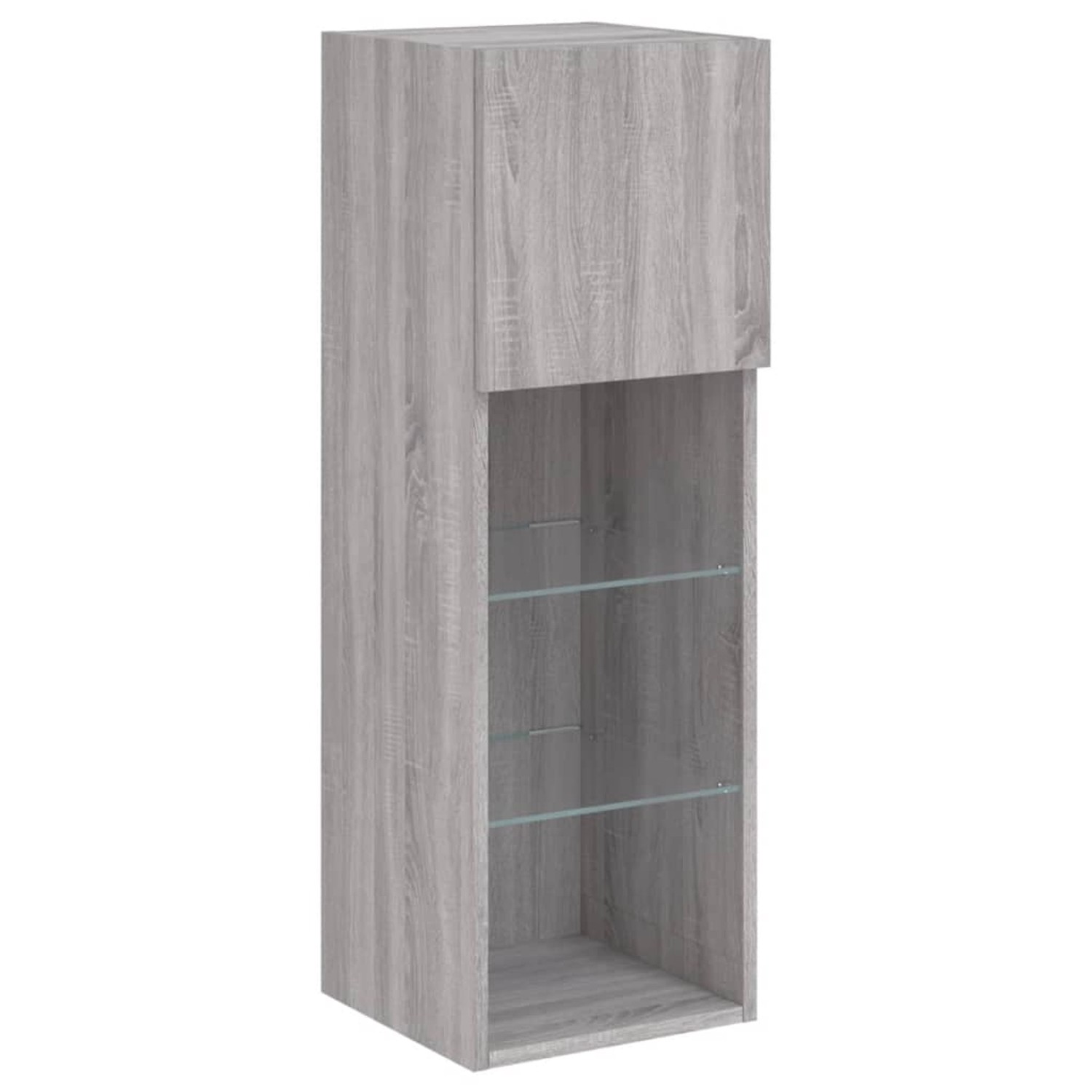 VidaXL TV-Schrank mit LED-Leuchten Grau Sonoma 30,5x30x90 cm günstig online kaufen