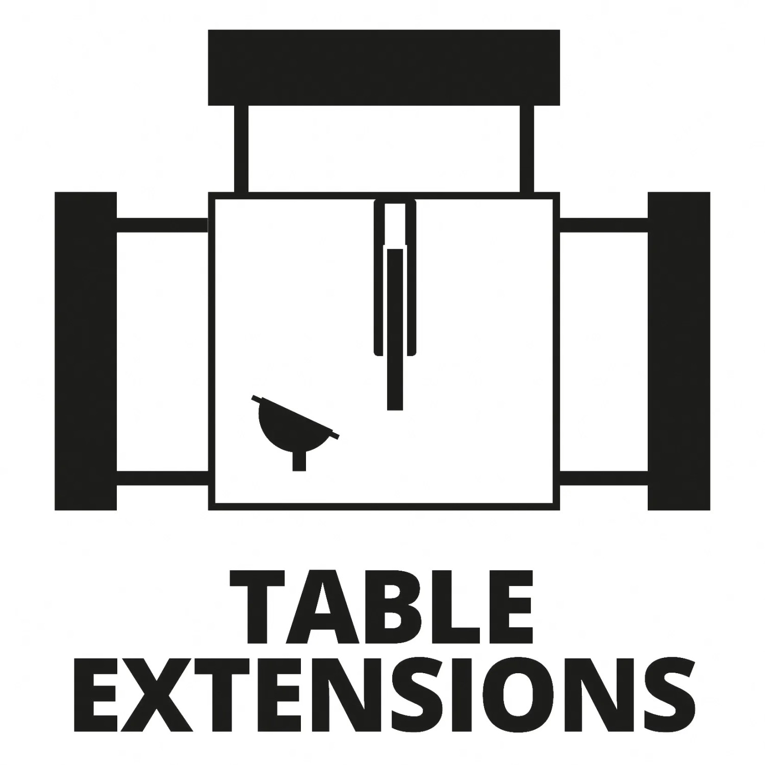Symbol für Tischverbreiterung der Einhell TC-TS 2225 U Tischkreissäge.