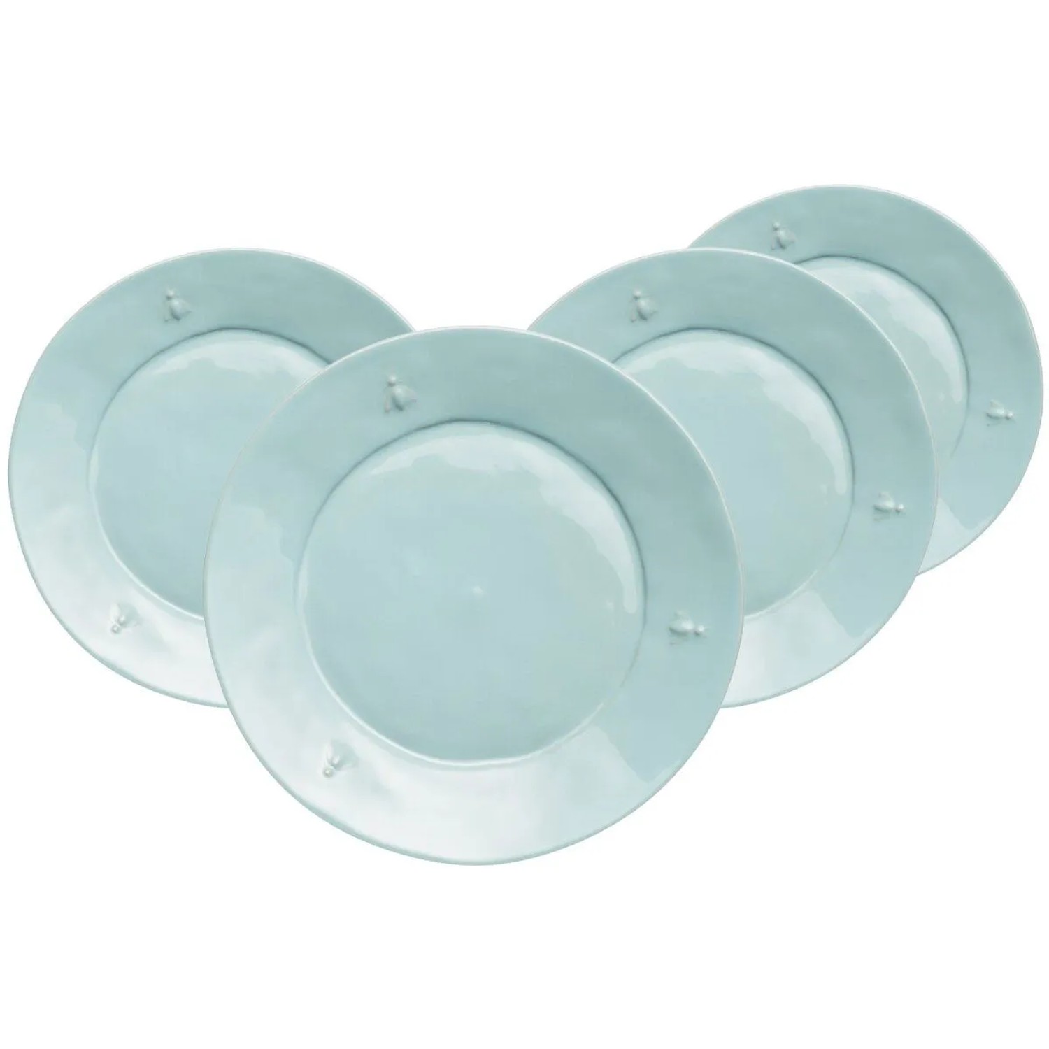 La Rochère Biene Abeille Speiseteller 27 cm 4er Set Blau