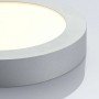 Moderne, runde LED Bad-Deckenleuchte Marlo in Alu-Optik, spritzwassergeschützt.