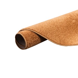 Gerollter, runder, terrakottafarbener Hochflor-Teppich (133 cm) der Marke Snapstyle Luna.
