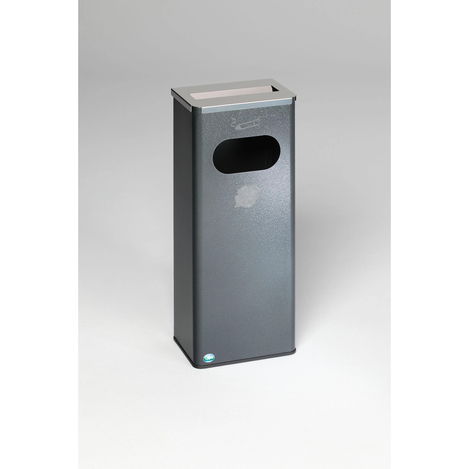 PROREGAL Robuster Kombiascher Mit Edelstahl Abdeckung HxBxT 76 x 31 x 22 cm günstig online kaufen
