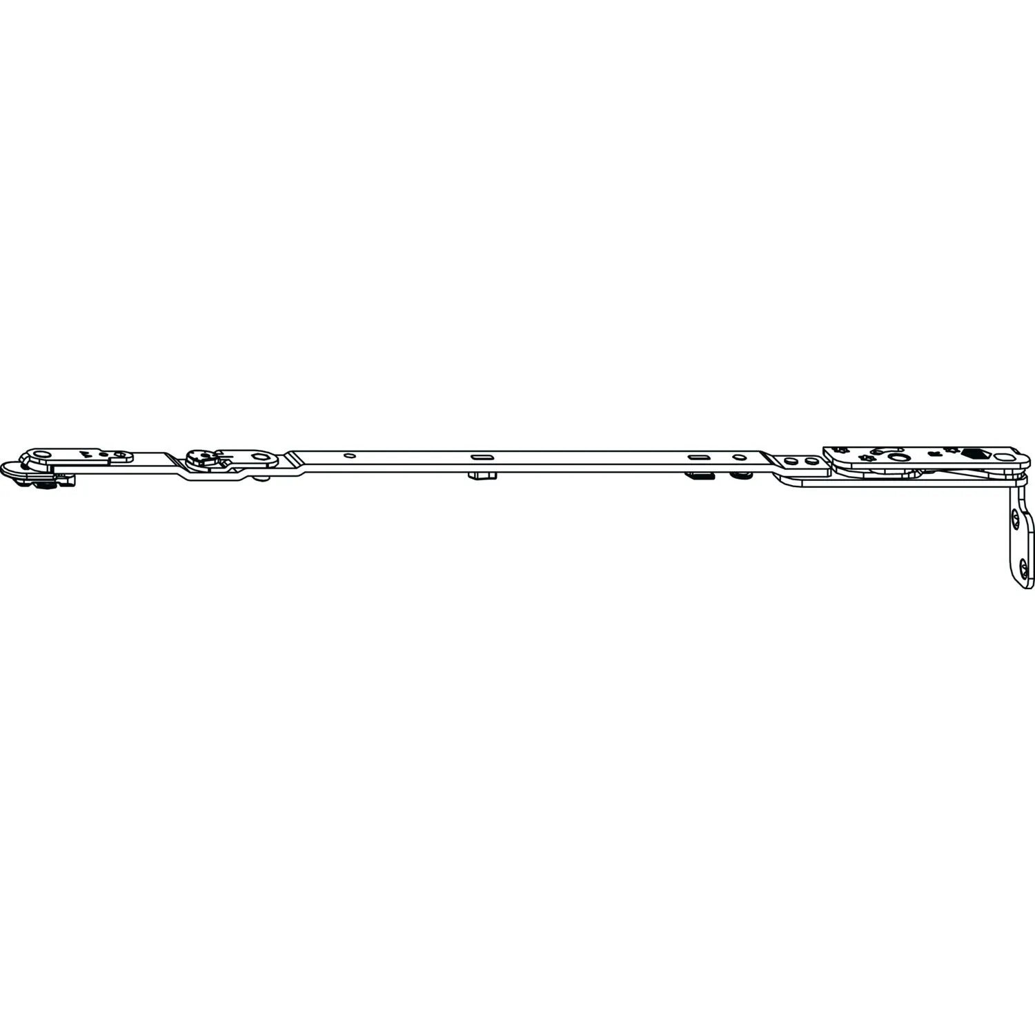 Maco Dk-Scherenarm Power 13V Holz Falztiefe 24 Flügelfalzbreite 801-1300mm Silber Rechts