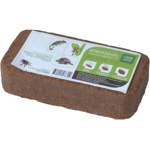 Kokosfaser Bodengrund Ziegel, 2x650g, für Terrarien. Natürlicher, feiner Bodengrund.