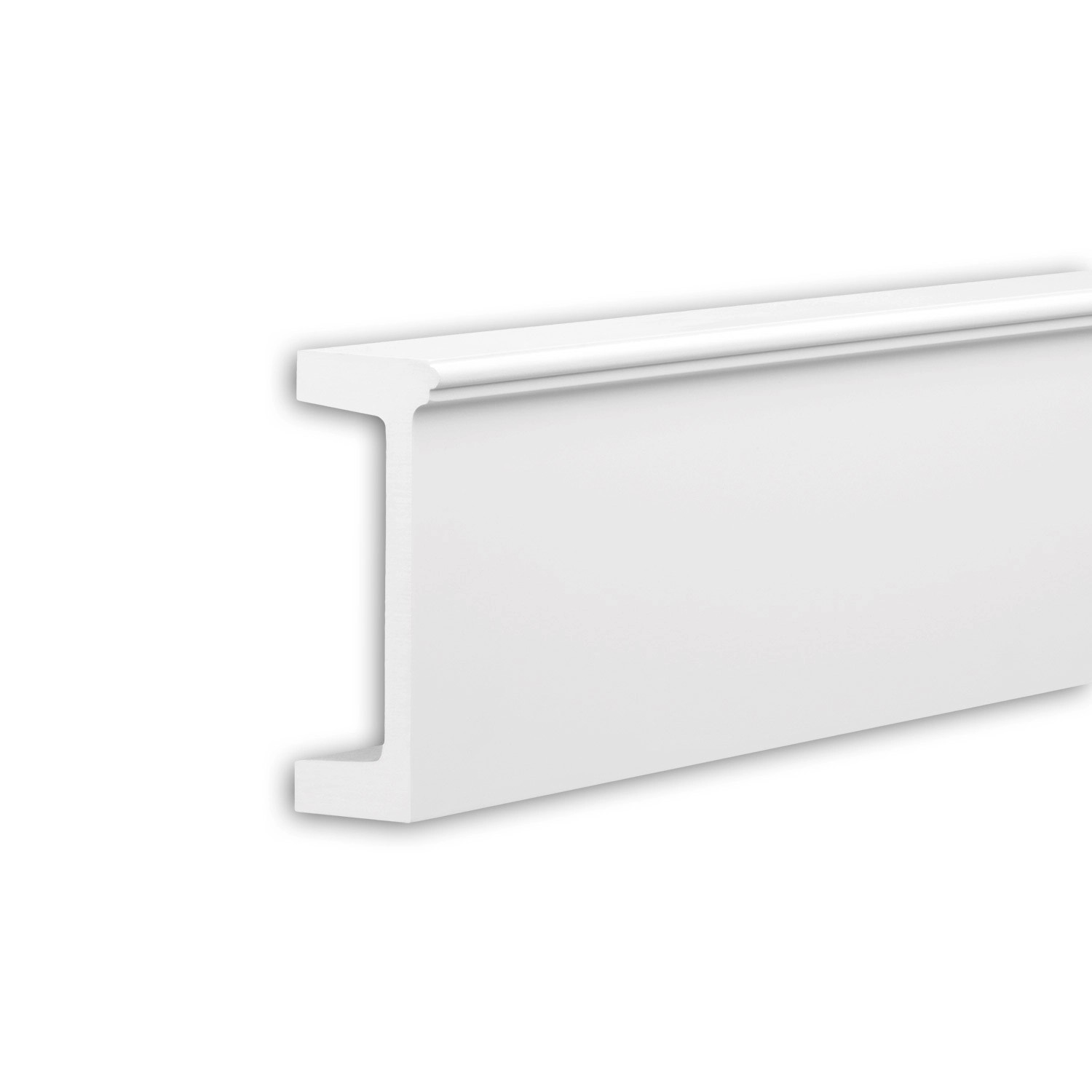 PROFHOME 433302 Friesleiste Fassadenprofil Zierleiste Stuckleiste 2 m 200 cm x 5,1 cm x 13,1 cm Weiß