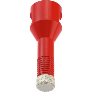 Roter kwb Fliesenbohrer M14, 12 mm Durchmesser, für Winkelschleifer. Diamantbestückter Bohrkopf.