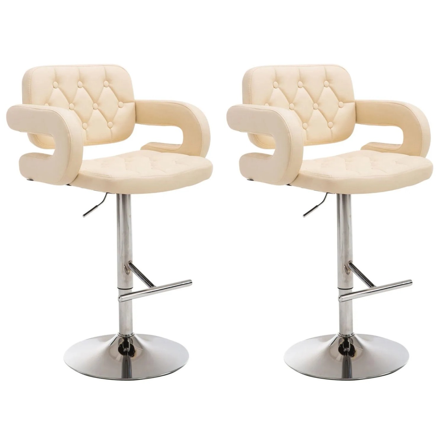 CLP 2er Set Barhocker Dublin Creme