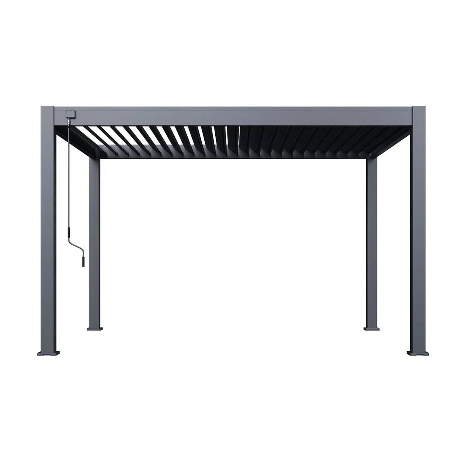 Weide Deluxe Plus Pergola Voll Aluminium Freistehend 3 x 4 M Lamellendach Anthrazit Pavillon