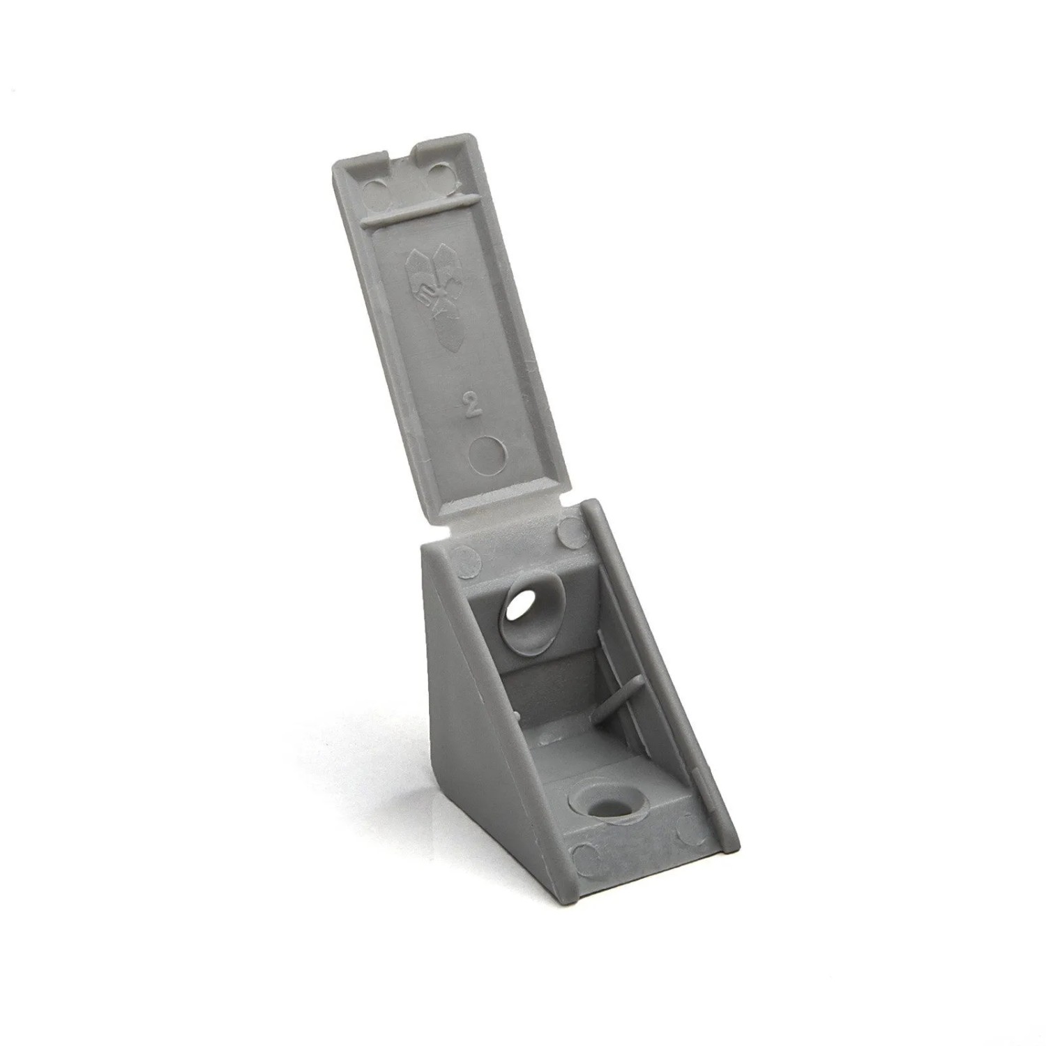 SOTECH 100 Stück Korpusverbinder 27 x 27 x 20 mm mit Klappdeckel Grau