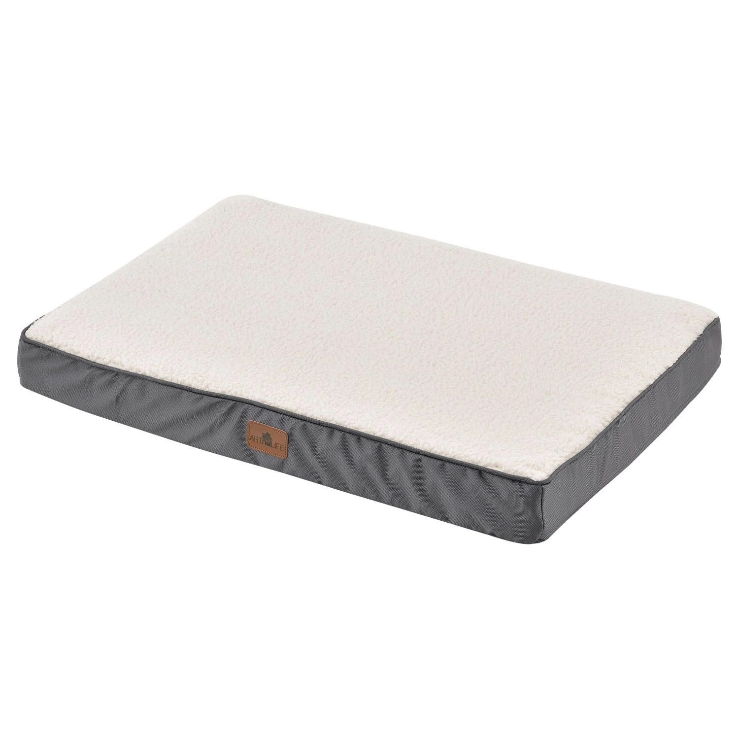 Juskys Hundebett Milow Orthopädisch Wendbar 112x81 cm Beige