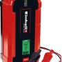 Einhell CE-BC 10 M Batterieladegerät für Auto, Motorrad mit LCD-Anzeige und Ladeklemmen.