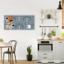 Banjado Magnettafel Royal Creme Blau, 78x37cm, mit Magneten als Wanddekoration.
