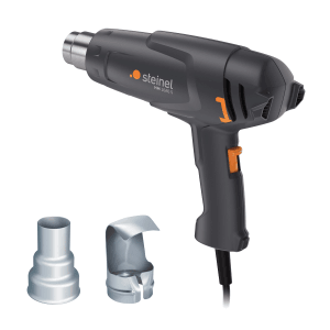 Steinel Heißluftgebläse HM 1620 S (1600 W) mit Düsen für vielseitige Anwendungen.