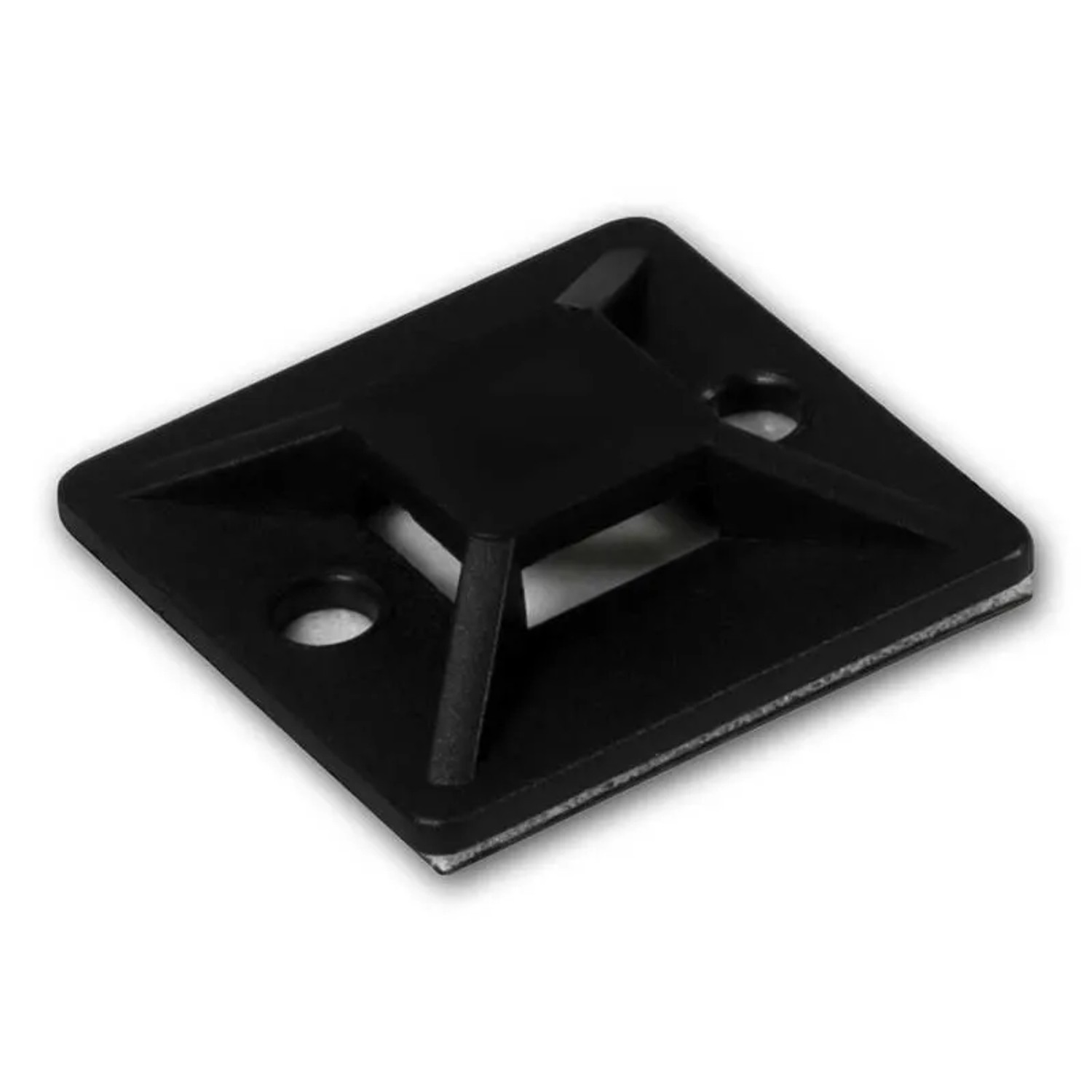 McPower Kabelsockel für Kabelbinder 30x30mm Schwarz 10er Pack