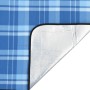vidaXL Picknickdecke Faltbar Blau Kariert 200x150 cm Samt 4004203_4