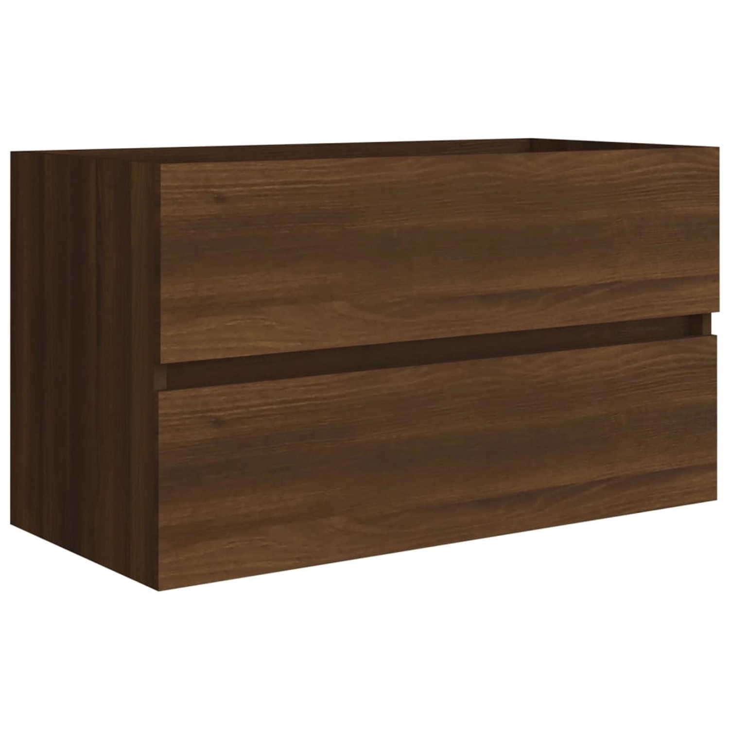 vidaXL Waschbeckenschrank Braun Eiche 80x38,5x45 cm Holzwerkstoff