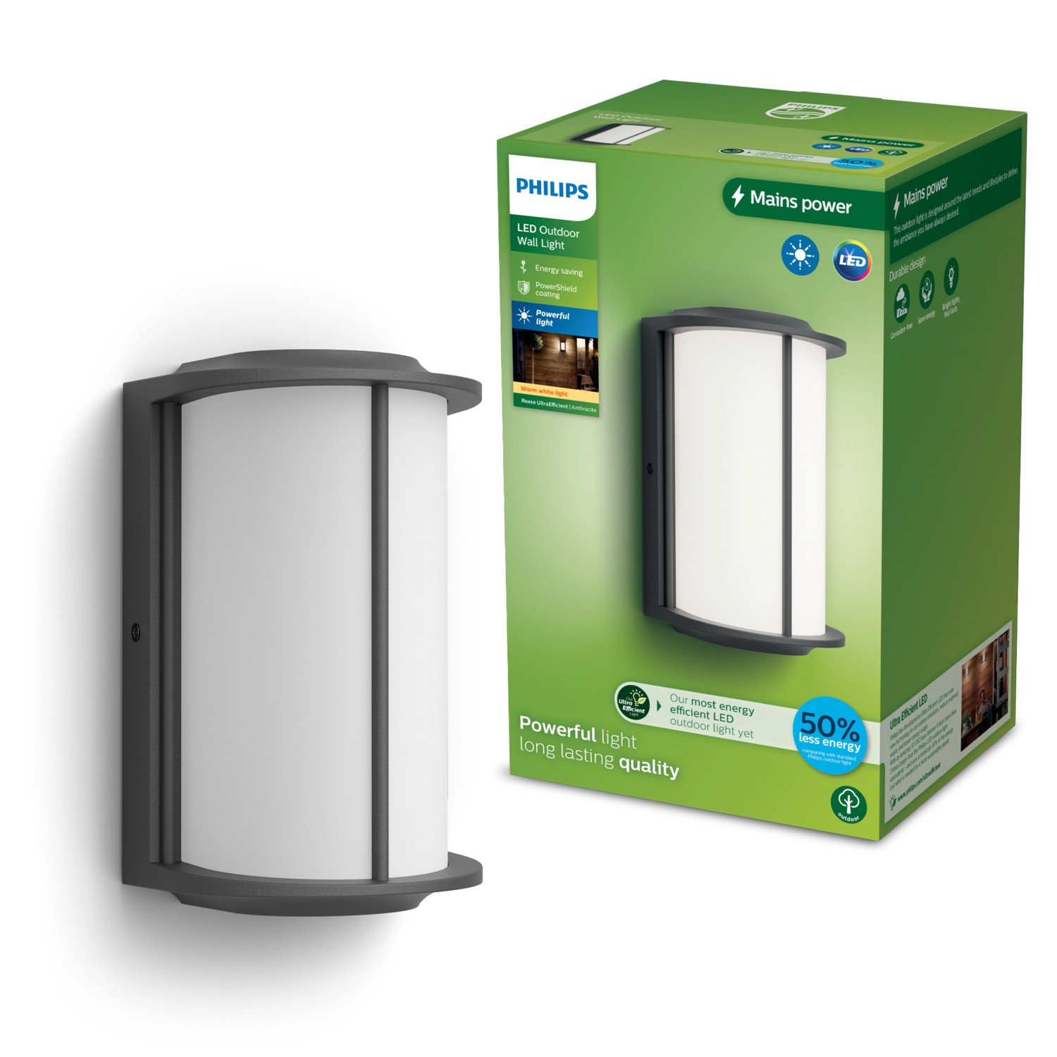 Thumbnail - Philips Wandleuchte Reese UltraEffizient Anthrazit