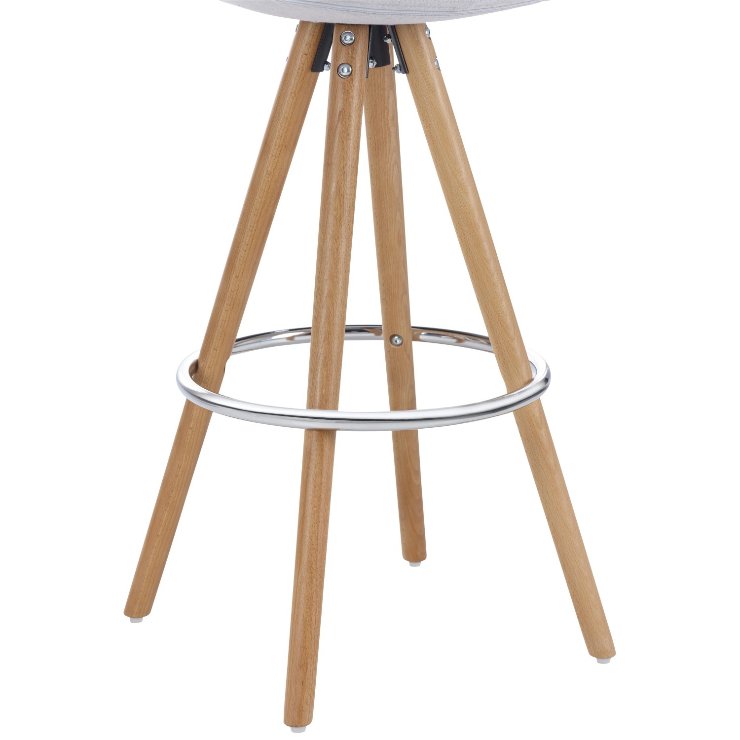 Bessagi Home Barhocker Nelo Hellgrau Webstoff Gepolstert_3