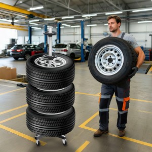 Wiltec Felgenbaum Fahrbar Reifenständer Reifenbaum Felgenständer Bis 225 Mm Reifen
