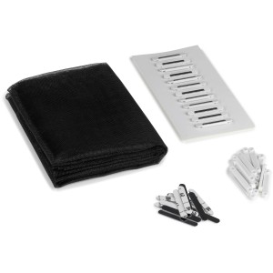 Easymaxx Moskitonetz Magic Klick, schwarz, 150x130cm, mit Zubehör zur Montage ohne Bohren.