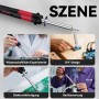 CCLIFE Lötstation mit rotem Griff, im Einsatz für Elektronik, DIY und Reparatur. Präzises Löten bis 500°C mit Zubehör.