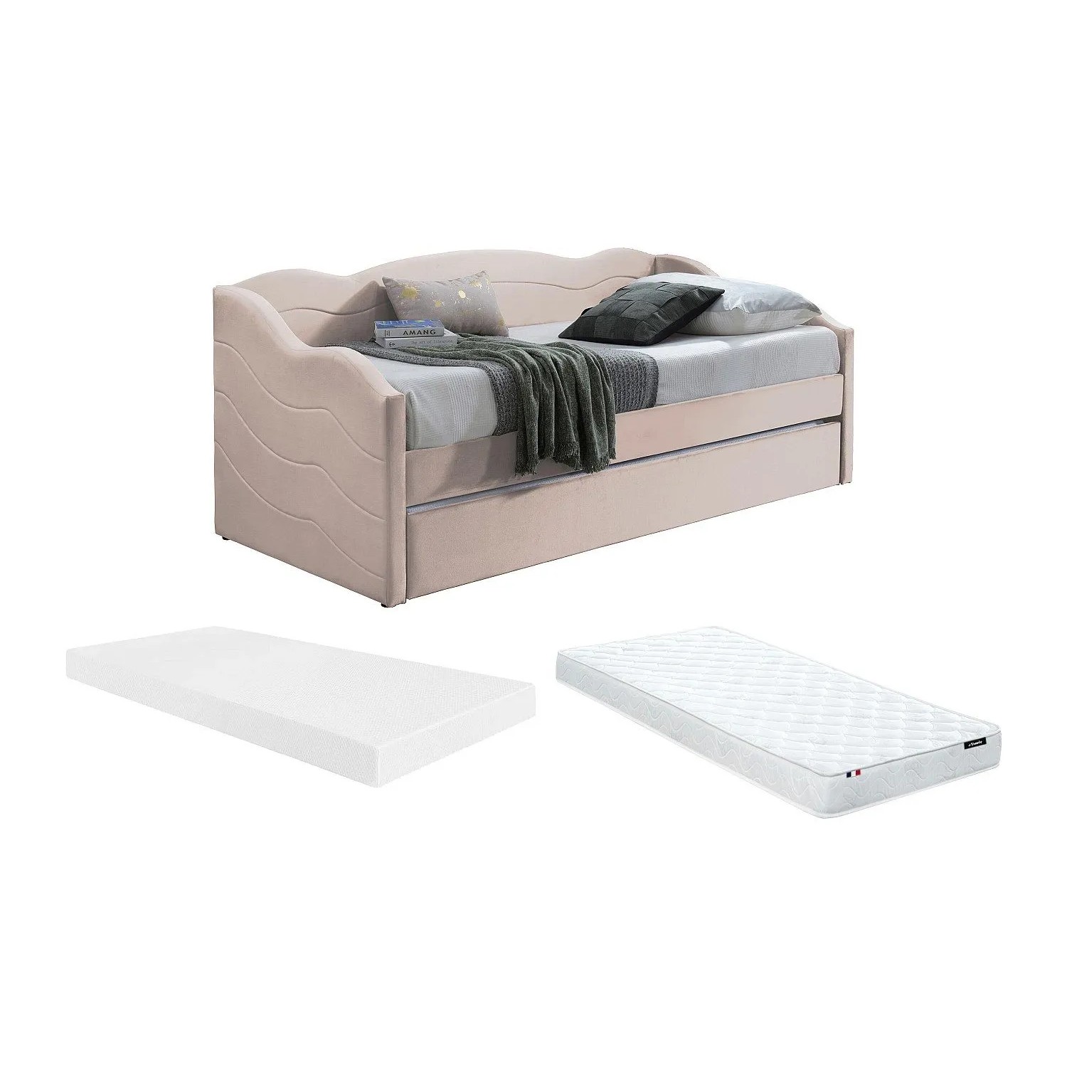 Vente-unique Sofabett Lenvia Rosa 207 cm