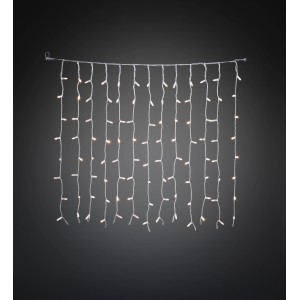 Konstsmide LED-Lichtervorhang, warmweiß, 104 Dioden, Basis-Set für Weihnachtsbeleuchtung.