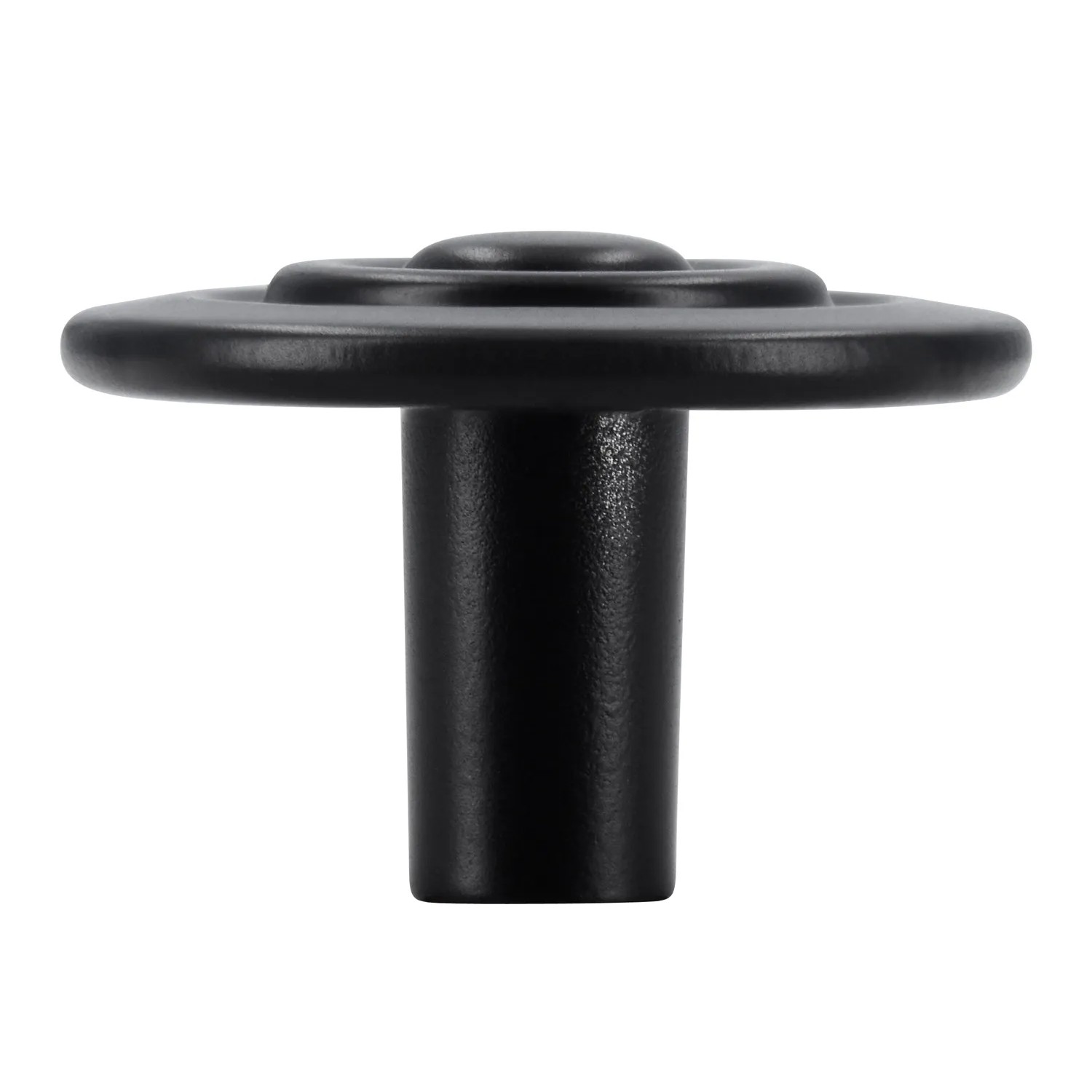 Schwarzer Siro Möbelknopf Landhaus 920, Metall matt, Ø 28 mm.