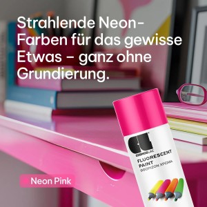 COSMOS LAC Neon Sprühlack Matt mit Hoher Deckkraft  Spraydosen DIY Lack  Sprühfarbe Acryl Spray  Neonfarben Farbspray Sprühdose Lackspray Neonpink