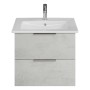 Steinkamp Waschtischunterschrank Living 2.0, hellgrau, mit Villeroy & Boch Venticello Waschtisch.