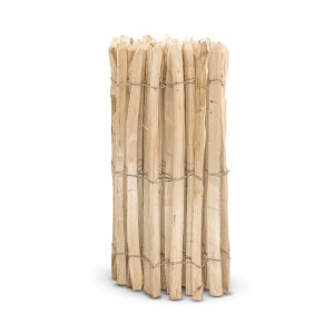 Stiltreu Staketenzaun aus Kastanie, 500x100cm, Lattenabstand 4-6cm, ideal für Garten und Grundstück.