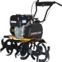 Texas TX602B Benzin-Motorhacke mit Briggs & Stratton Motor und schwarzen Hackmessern.