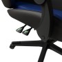 Detailansicht: Schwarzer/blauer Juskys Gamingstuhl HyperSeat mit Verstellhebeln.