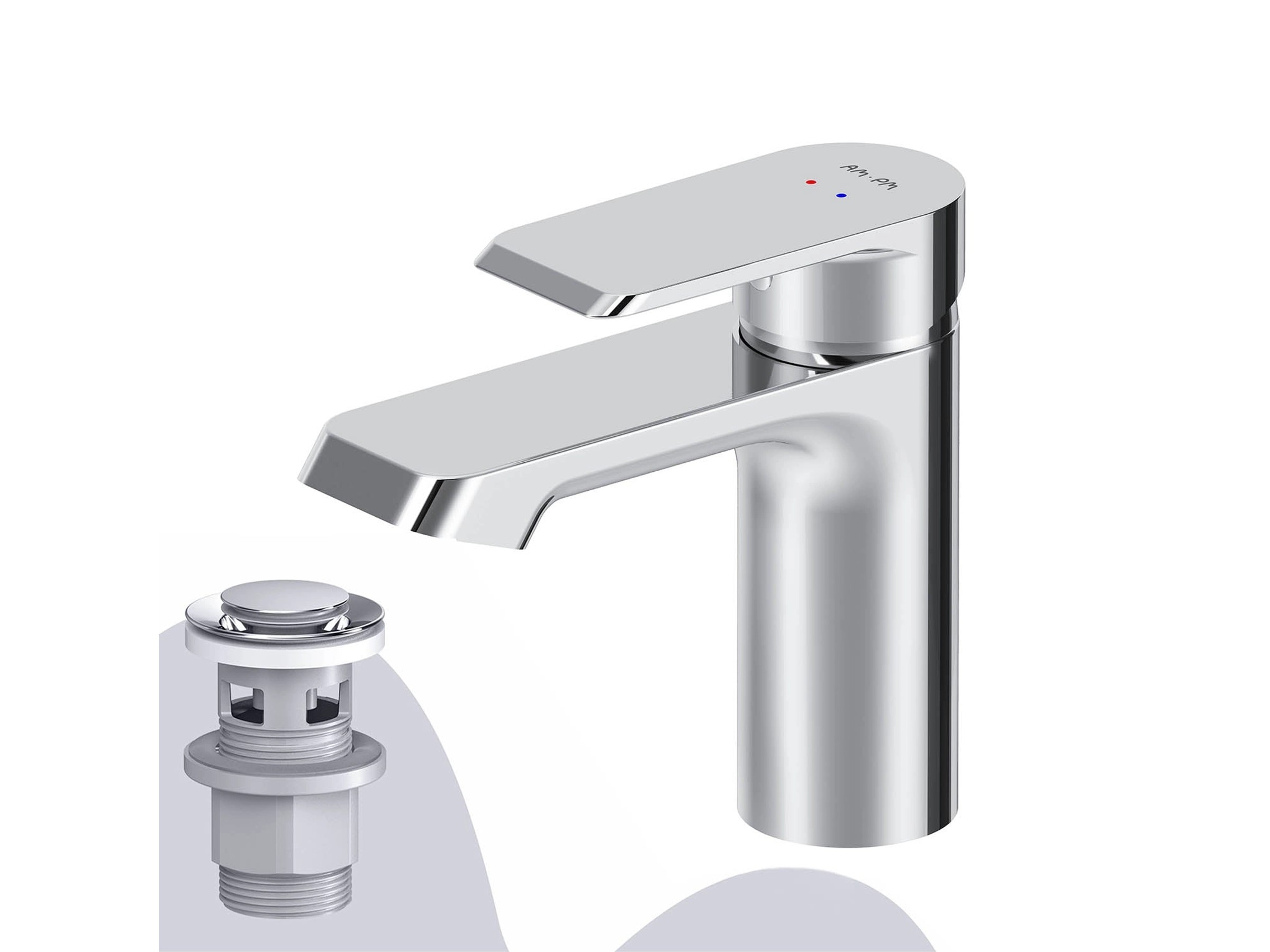 AM.PM Waschtischarmatur mit Klick-Ablaufgarnitur Flash Wasserhahn 
